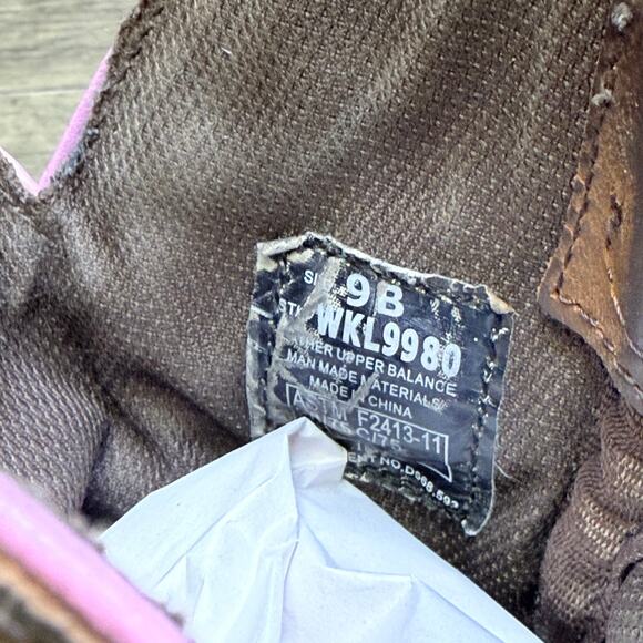 Justin Women - Size 9B - Gypsy Brown / Pink Steel Toe Cowboy Boots WKL9980 - Picture 10 of 10